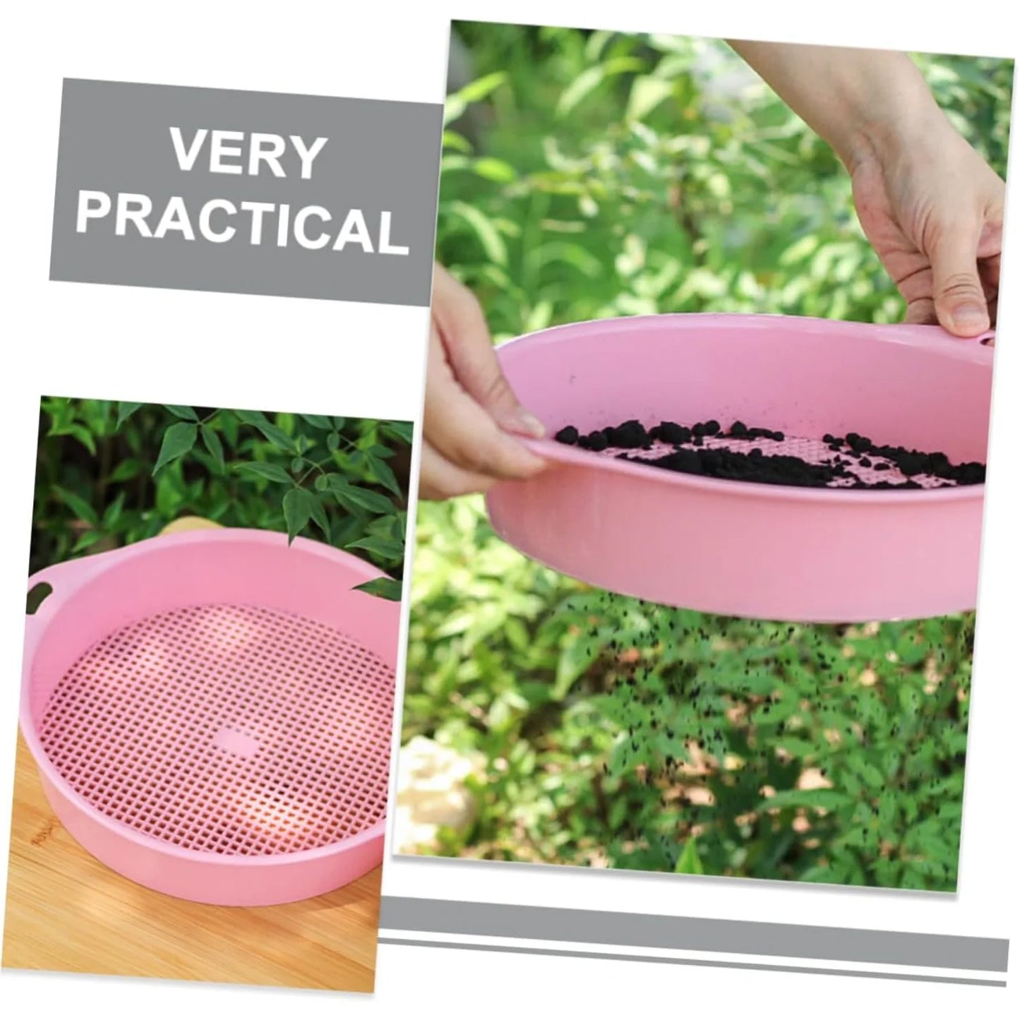 1 Set Gardening Soil Sieve Sifting Tool for Garden Plastic Soil Sieve Shovels Planting Tool Garden Soil Sifter Shovels Gardening