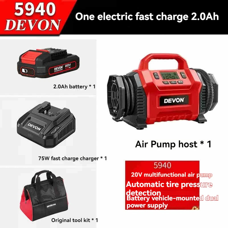 Cordless Tire Inflator Pressure Air Compressor Electric Inflatable Pumps