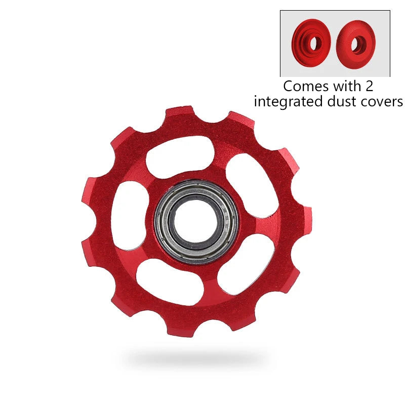 11T MTB Bicycle Rear Derailleur Jockey Wheel Waterproof Durable Ceramic Bearing Pulley AL7075 Road Bike Guide Roller Idler 5mm