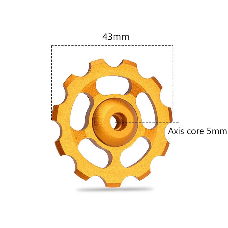 11T MTB Bicycle Rear Derailleur Jockey Wheel Waterproof Durable Ceramic Bearing Pulley AL7075 Road Bike Guide Roller Idler 5mm