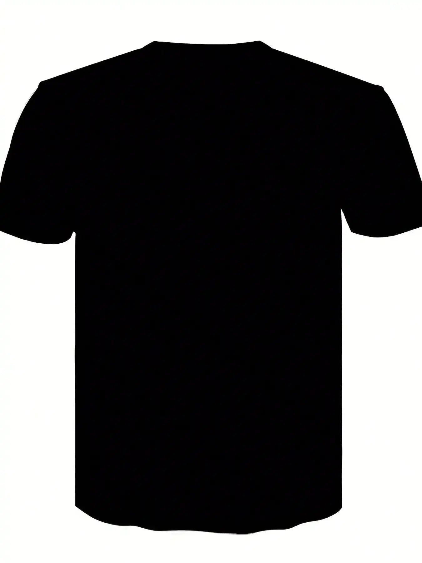 1pc Viking Skull Print T-Shirt for Men, Casual Crew Neck, 100% Polyester Knit Fabric, Reguler Print Design, S