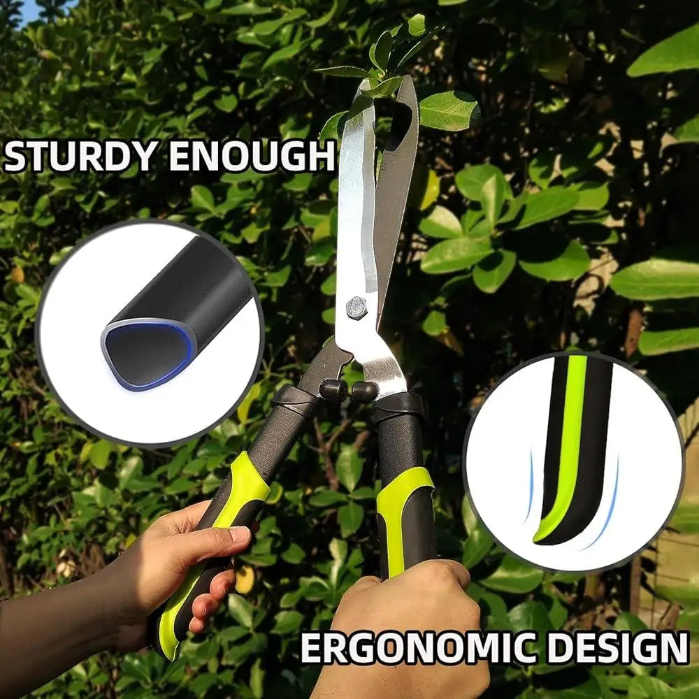 3-Piece Garden Pruner Set Sharp Loppers Hedge Clippers Pruning Shears Compound Action Tree Trimmer Branch Cutter Yard Tools