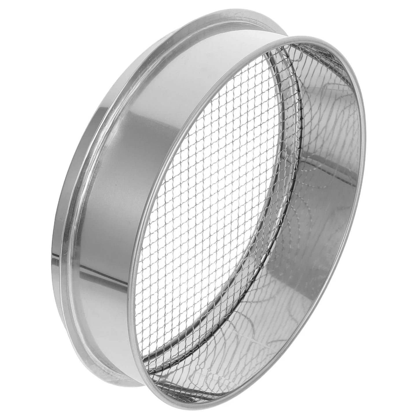 6mm Hole Sieve Sifter Stainless Steel Garden Sand Soil Tool for Compost Bonsai Planting Outdoor Mesh