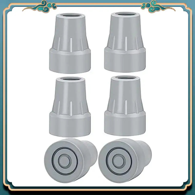 Crutch Tips, 7/8Inch Heavy Duty Non-Slip Rubber Cane Tips, Replacement Cane Foot Caps, Foot Crutch Accessories 6 PCS