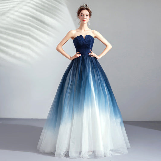 Fantasy Starry Dress Gradient Skirt  Women