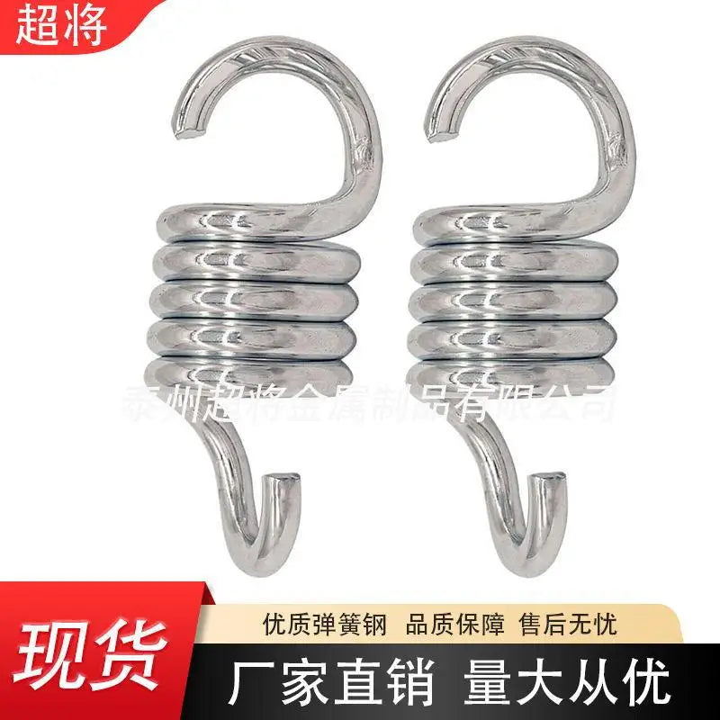 2Pcs Stainless Steel Hammock Springs Durable Heavy Duty Outdoor Hanging Extension Spring Steel Porch Swing Parts