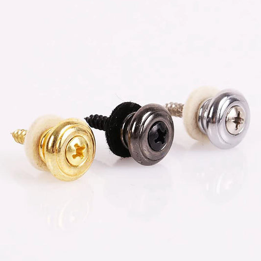 CGDS-10PCS Wool Copper Guitar Strap Lock Locking Pegs Pins Mushroom Shape End Button Gold