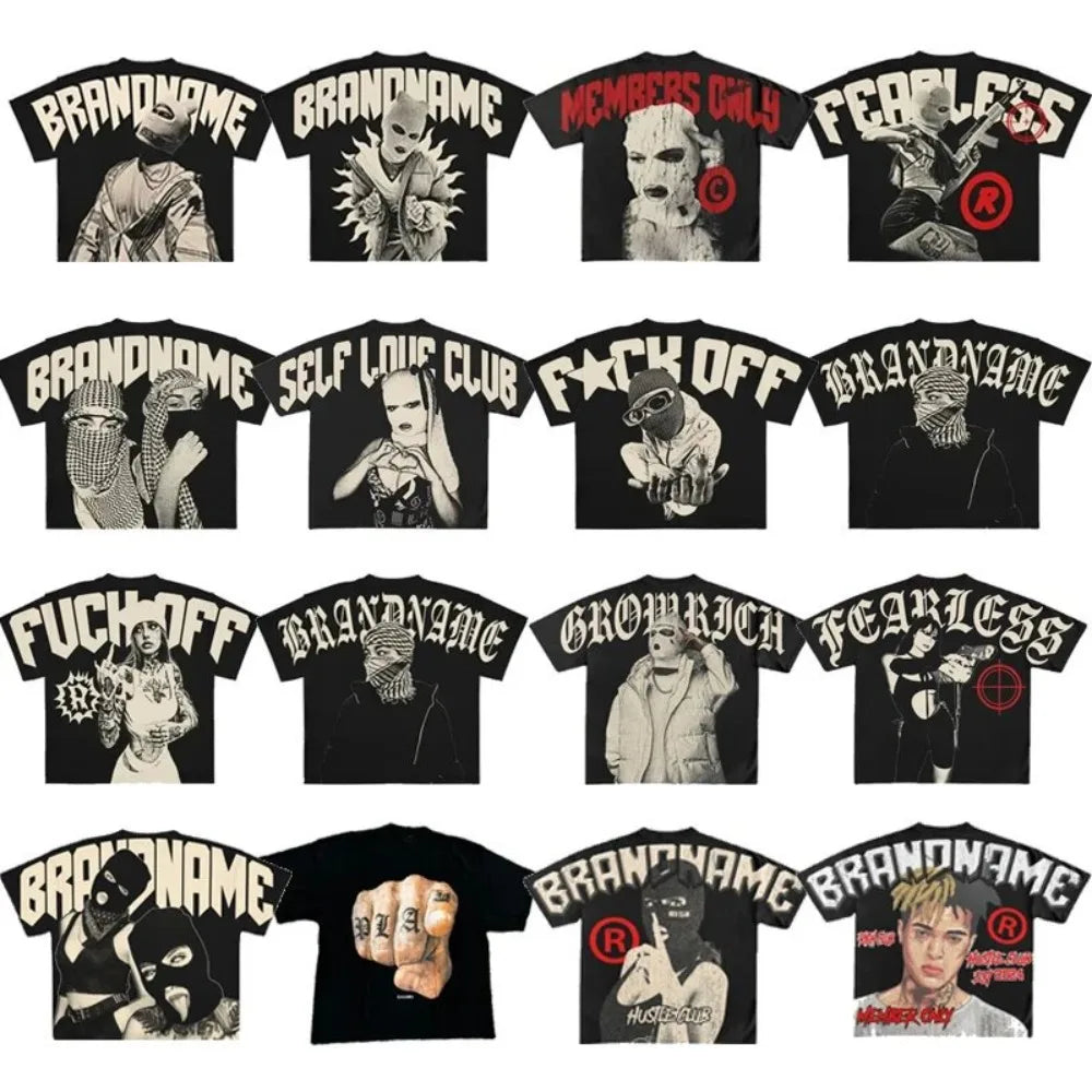 designer t shirt Y2K Hip Hop women mens Summer Loose Fashion Casual Shirt Luxurys Clothing Street High Quality Unisex Tees moto