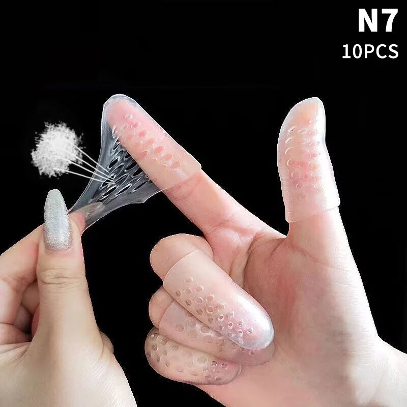 10Pcs Cooking Kitchen Tools Silicone Gel Tube Finger Protector Anti-cut Heat Resistant Finger Sleeves
