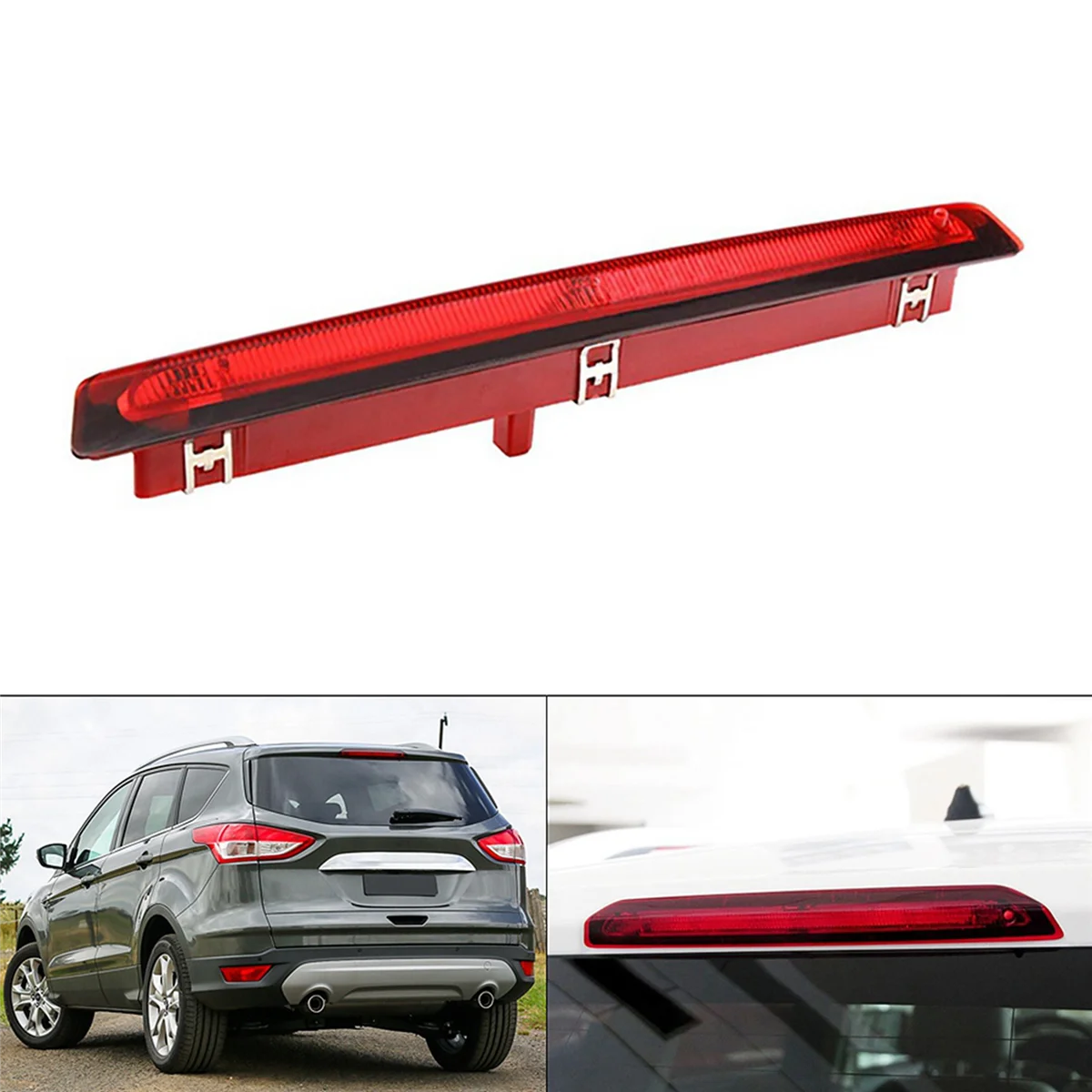 2X Car High Mount Rear Third Brake Light Stop Signal Lamp Red Lamp for Escape/ 2013 2014 2015 2016