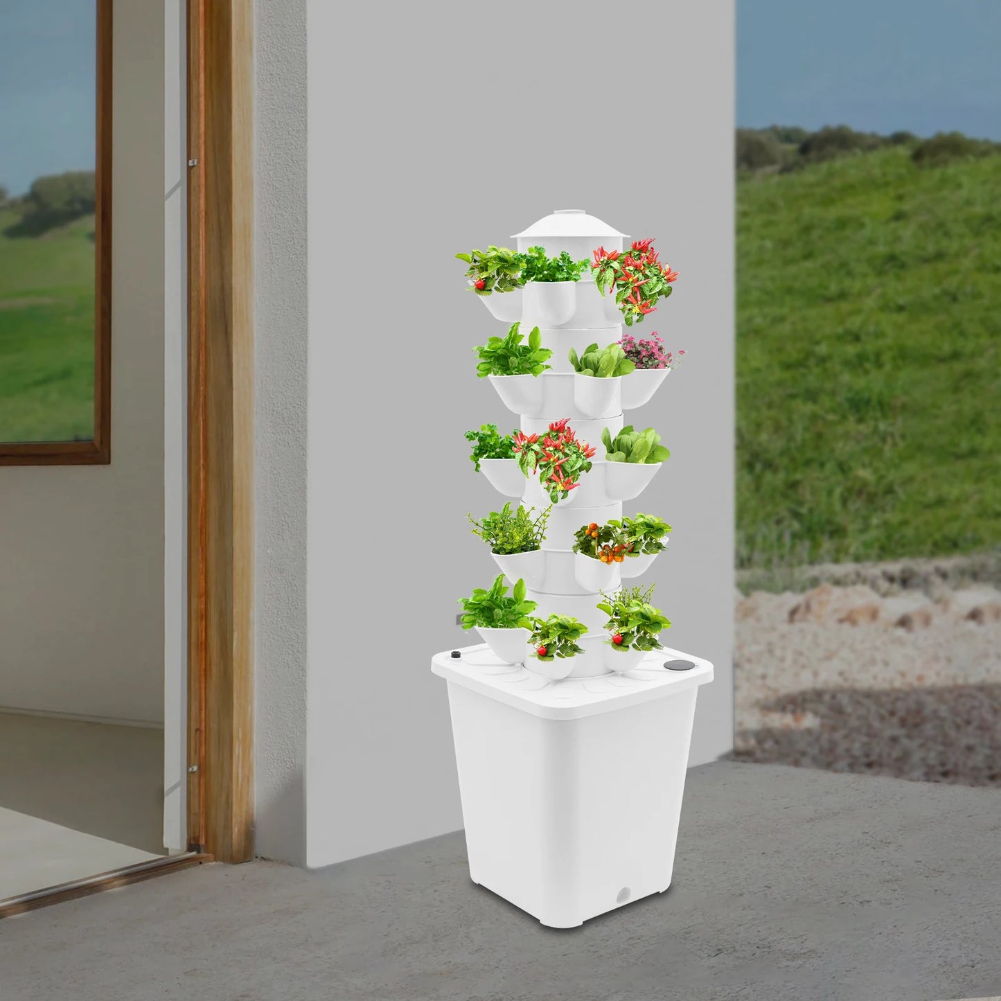 5 -Tiers Hydroponic Growing Kit, 25-Pod Hydroponic Mechanism, Home Gardening Mechanism  100-240V