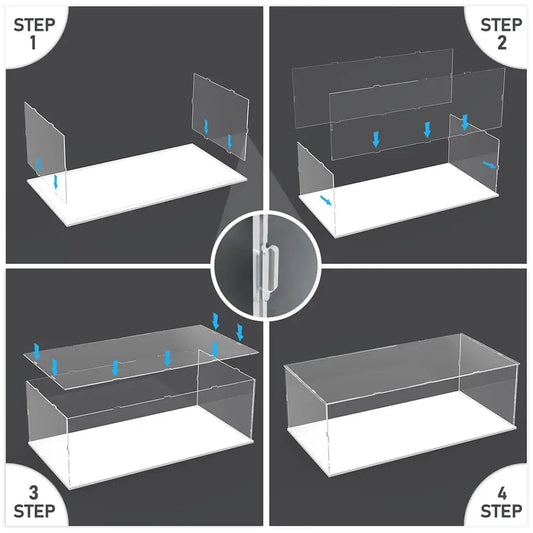 Acrylic Display Case Display Box For 1/8 Scale Model Car, Countertop Large Display Case For Car Porsche 42096, Bugatti 42083,