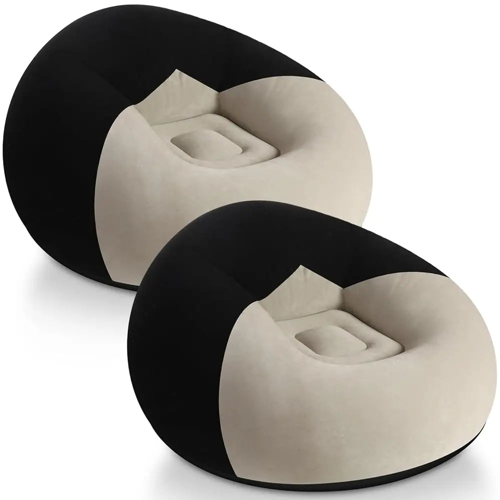 2 Pcs Inflatable Couch For Camping Blow Up Chairs Inflatable Chair Inflatable Bean Bag Chair Inflatable Lazy Sofa For Living