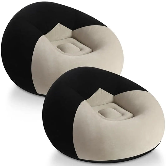2 Pcs Inflatable Couch For Camping Blow Up Chairs Inflatable Chair Inflatable Bean Bag Chair Inflatable Lazy Sofa For Living