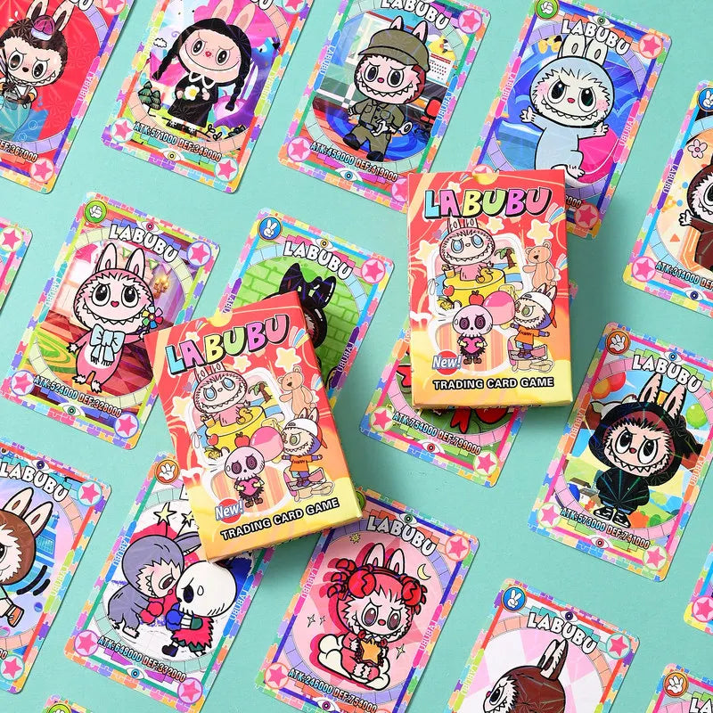 2025 Labubu Laser Card Game Cards Rare Cards Blind Box Cute Anime Game Collectibles Card Children Birthday Gift Trendy Play Toy