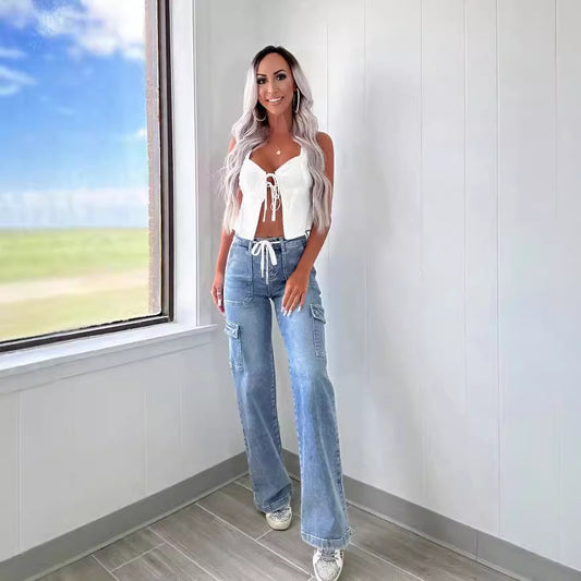 Fashion Casual New Style Straight Jeans For Women
