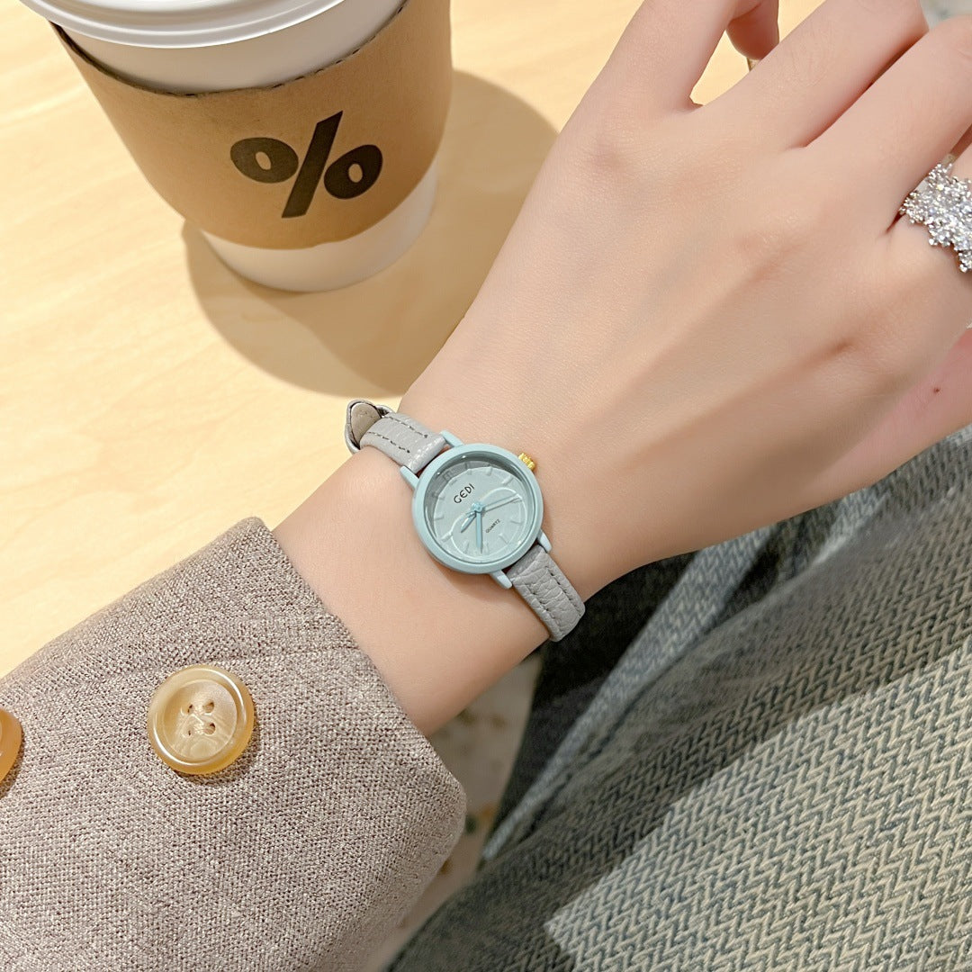 Candy-colored Dopamine Women's Watch Thin Strap