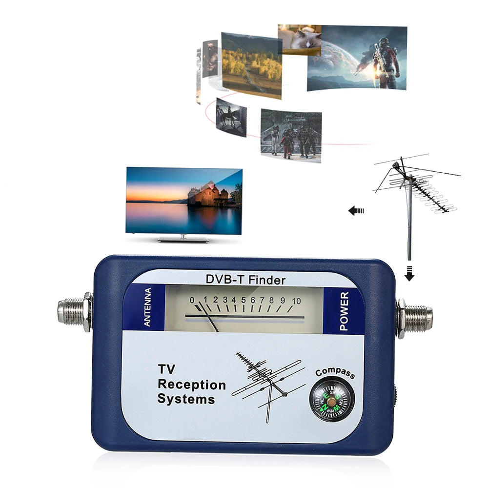 DVB-T Digital Satellite Signal Finder Meter Aerial Terrestrial TV Antenna with Compass TV Reception Systems DVB-T Signal Finder