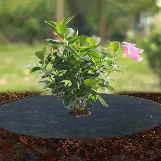 10pcs Weeds Barrier Mats Non Woven Tree Mulch Ring Thickened Tree Protectors Mat Black Mulch Reusable Tree Rings Landscaping