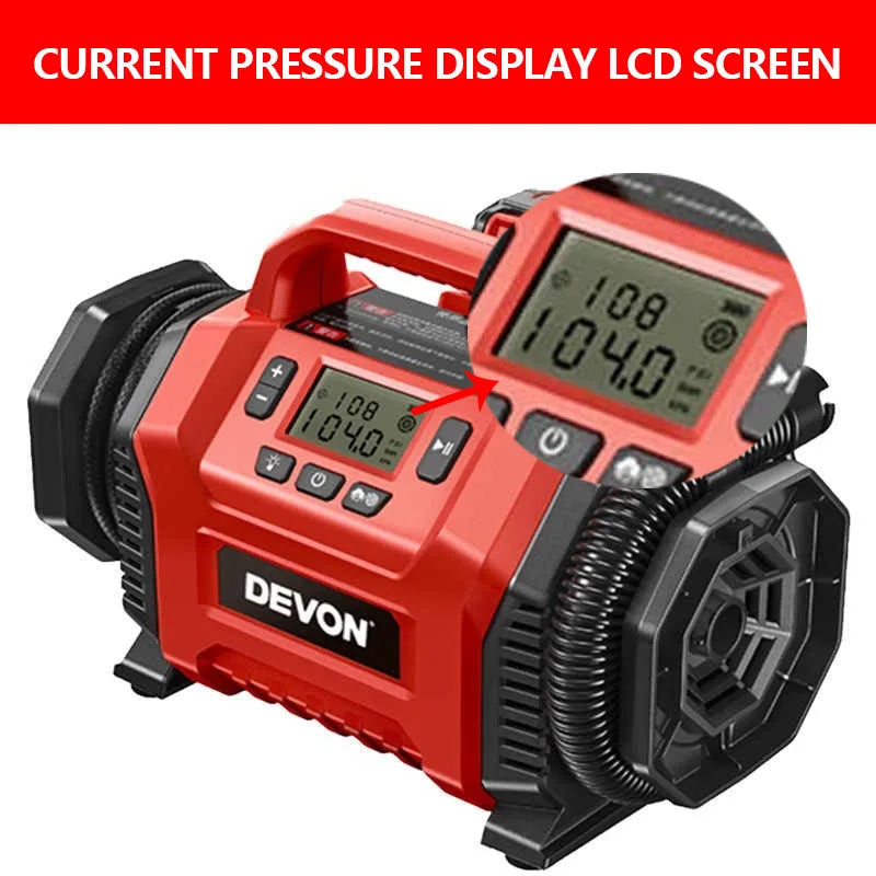Cordless Tire Inflator Pressure Air Compressor Electric Inflatable Pumps