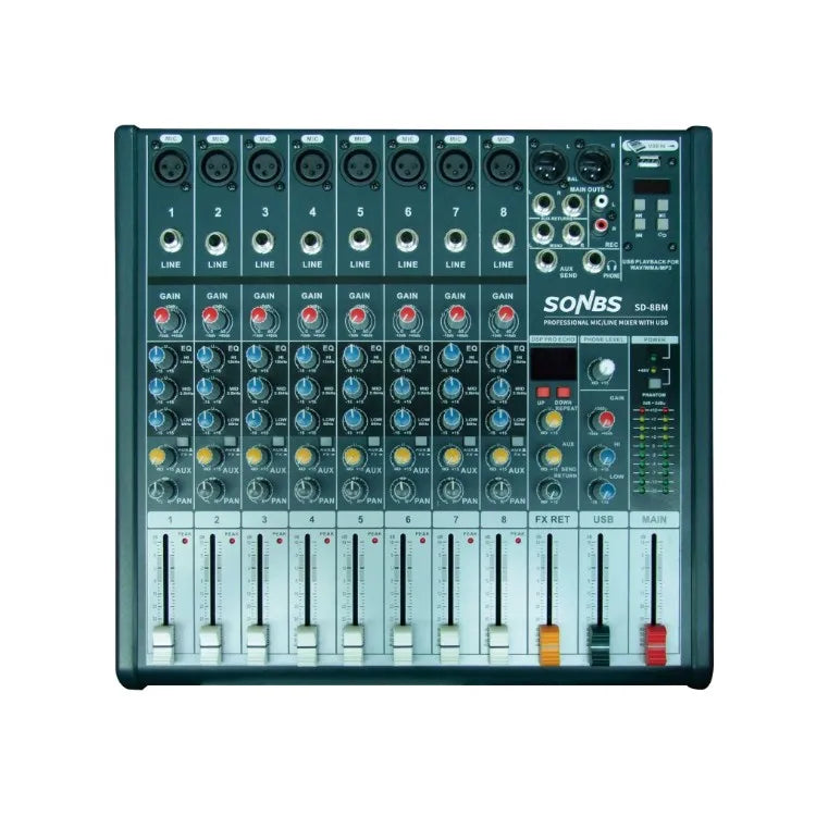 Best Selling Audio Mixer Console bluetooth USB 8-channel Audio Music Sound Dj Mixer Dj Controller/audio Console Mixer