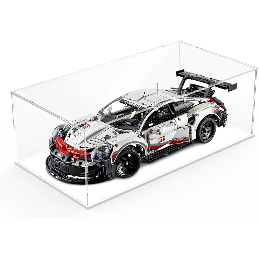 Acrylic Display Case Display Box For 1/8 Scale Model Car, Countertop Large Display Case For Car Porsche 42096, Bugatti 42083,