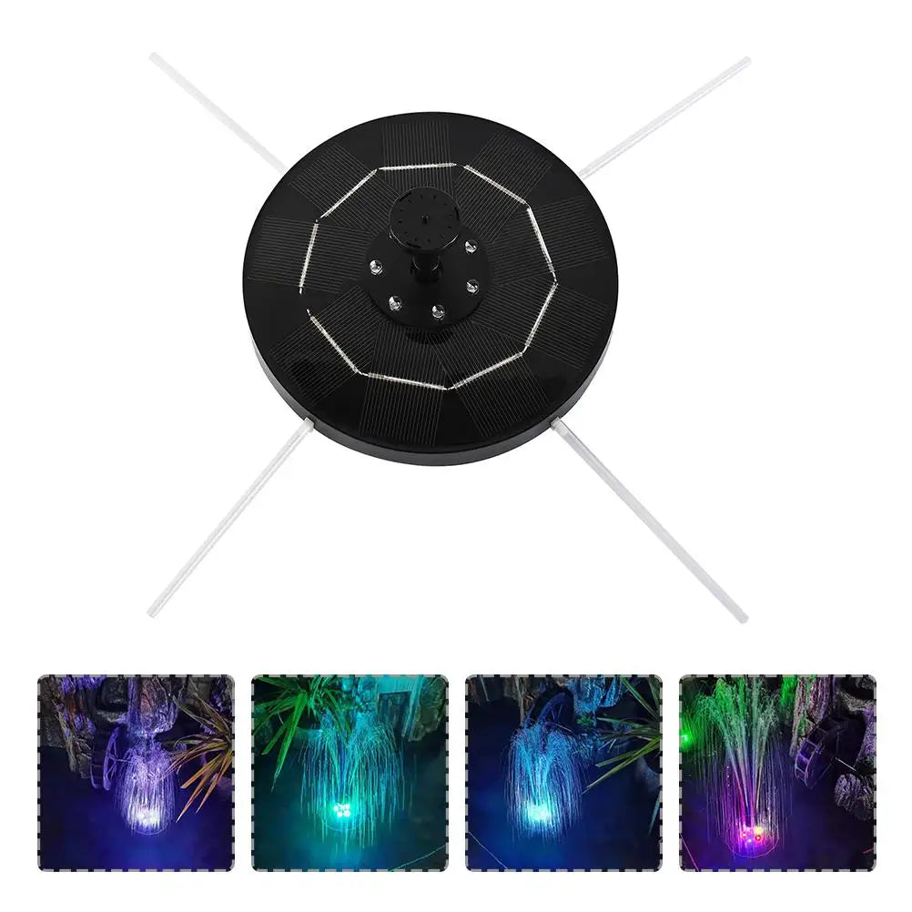35w Black Solar Fountain Led Garden Decoration Pool Aerator Pond Rockery Outdoor Waterfall Solar Powered Fountain Fountain Pump