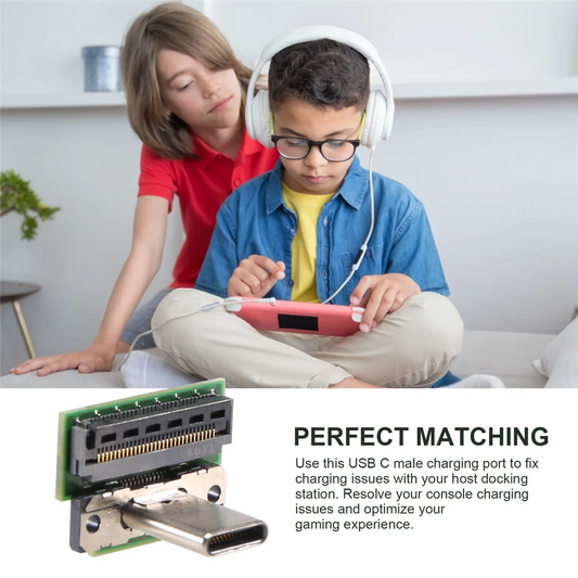 A24U Dock Connector Charging Port USB Type C Socket Compatible for Switch Docking Station Replacement Component Male