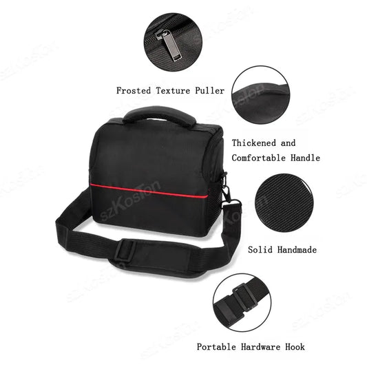 Fashion Digital DSLR Camera Bag Shoulder Bag Waterproof Case Photography Photo Bag For Canon Nikon Sony Lens Pouch Bag