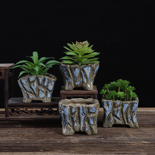 Creative Retro Plain Burning Ceramic Plant Ceramic Flower Pot