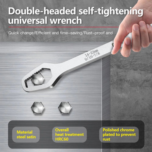 3-17mm 8-22mm Universal Torx Wrench Board Adjustable Double-Head Torx Spanner Self-Tightening Glasses Wrench Multi-Purpose Tools