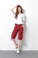 Casual Pants Loose Overknee Cropped Pants Multicolor Plus Size