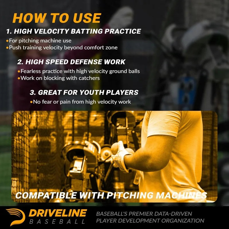 Driveline Baseball Smash Factor Balls™ (3 oz, 12 Pack) Durable Foam Hitting Practice Balls
