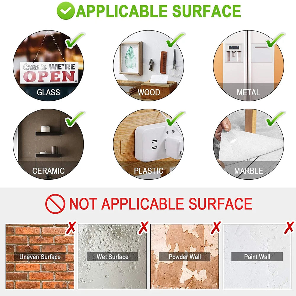 20-50mm Width Ultra Strong Adhesive Nano Tape High Viscosity Double Sided Tape Traceless Transparent Reusable Mounting Tape