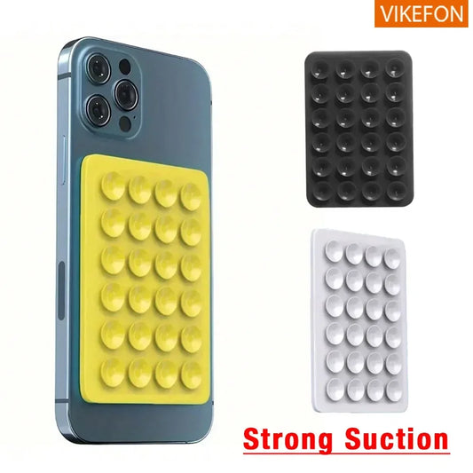 Candy Color Silicone Suction Phone Case Mount Non Slip Suction Cup Phone Stand Silicone Phone Holder For Selfies and Videos