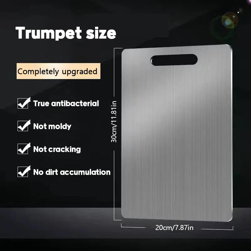 316 Stainless Steel Panel and Chopping Board Kitchen Household Thickened Double Sided Cutting Board Block Kneading Dough Board