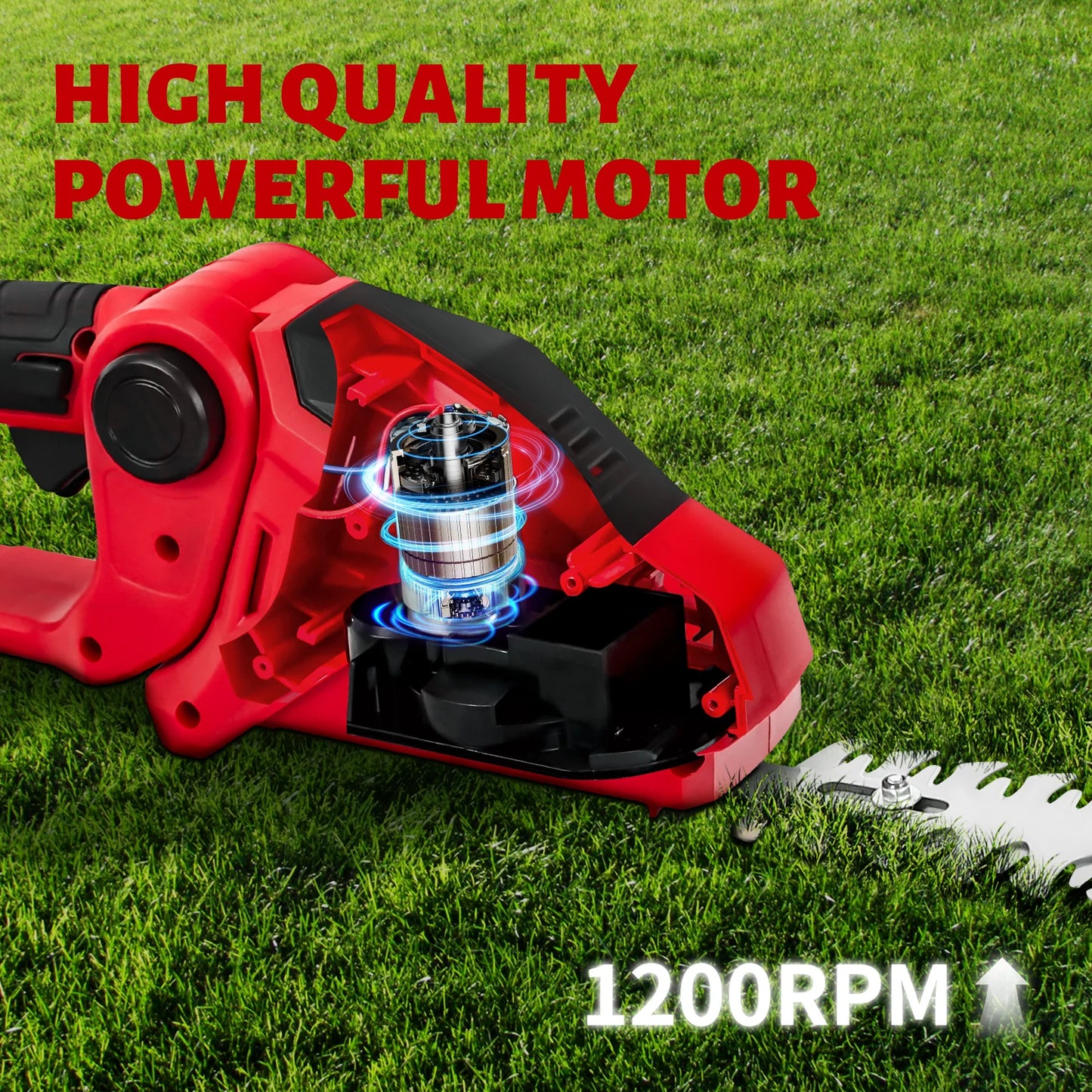 2 IN 1 Hedge Trimmer Cordless For Milwaukee 18V Battery Electric Grass Shears Handheld Shrub Trimmer Bush Trimmer (No Battery)