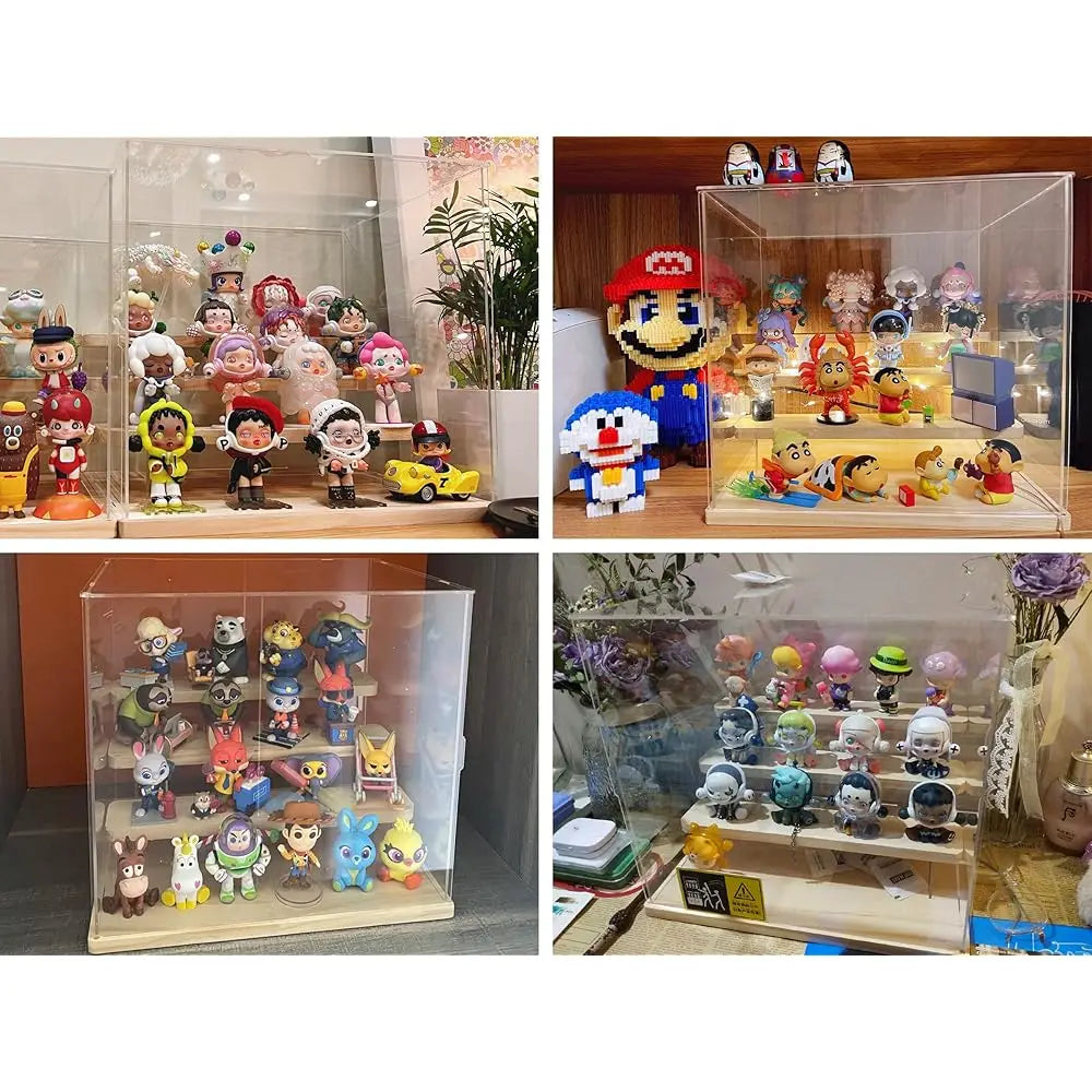 5 Tier Clear Acrylic Display Case For Collectibles, Mini Figures, Mart, Labubu, Sonny Angel, Smiski - Assemble Dustproof