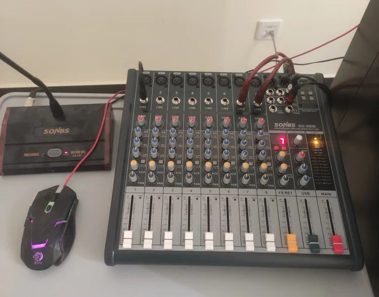 Best Selling Audio Mixer Console bluetooth USB 8-channel Audio Music Sound Dj Mixer Dj Controller/audio Console Mixer