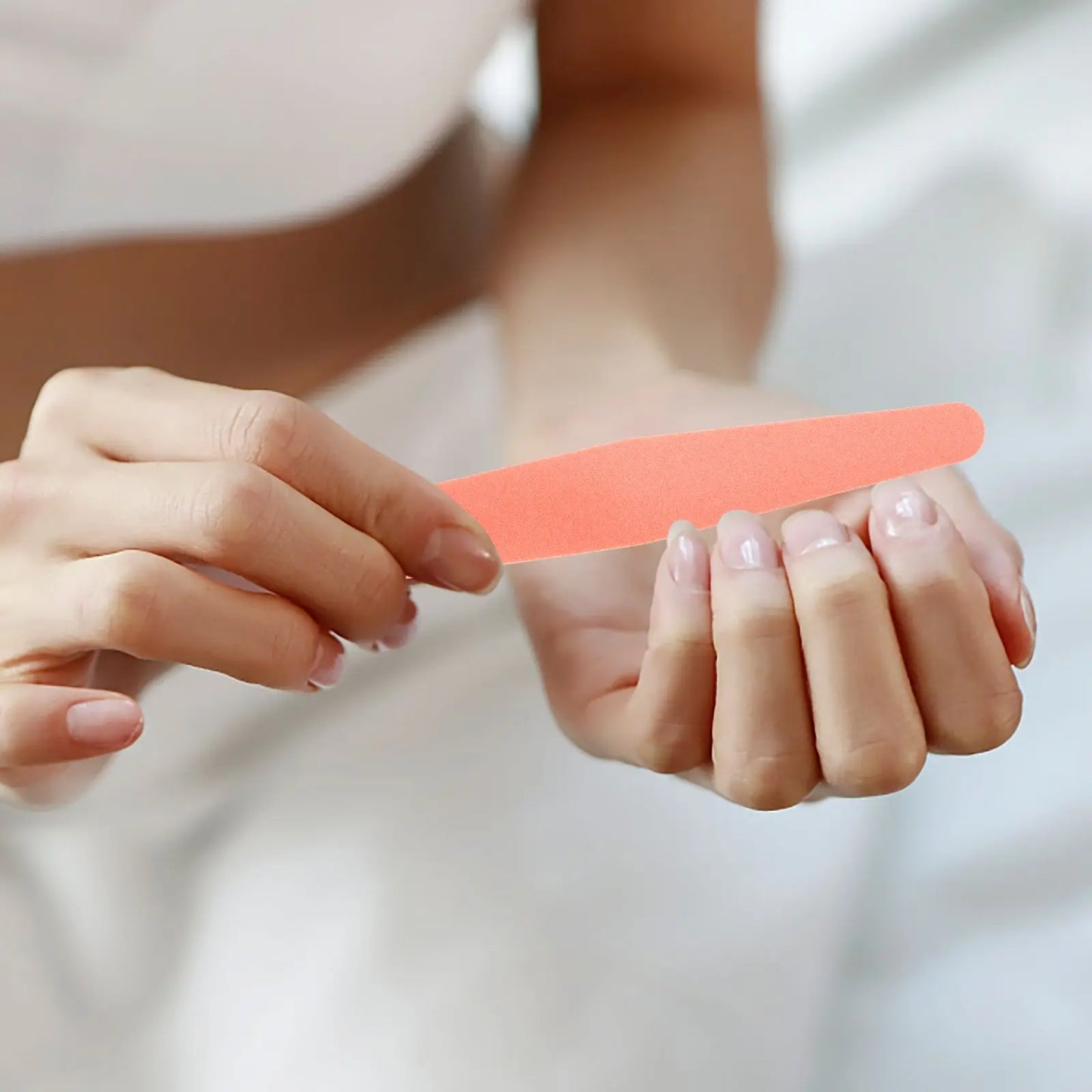 10pcs Double Sided Nail Files Colorful Orange Builder Gel Tool Mini Buffer Board Sanding Removal Manicure Salon Use