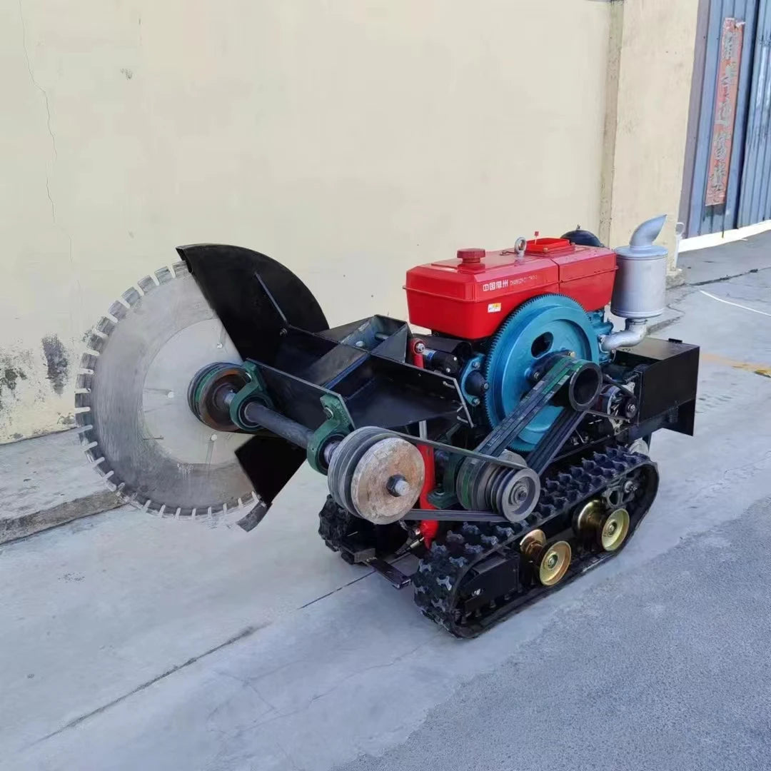 Construction Crawler Road Cutting Machine  Double Blade Concrete Cutting Machine