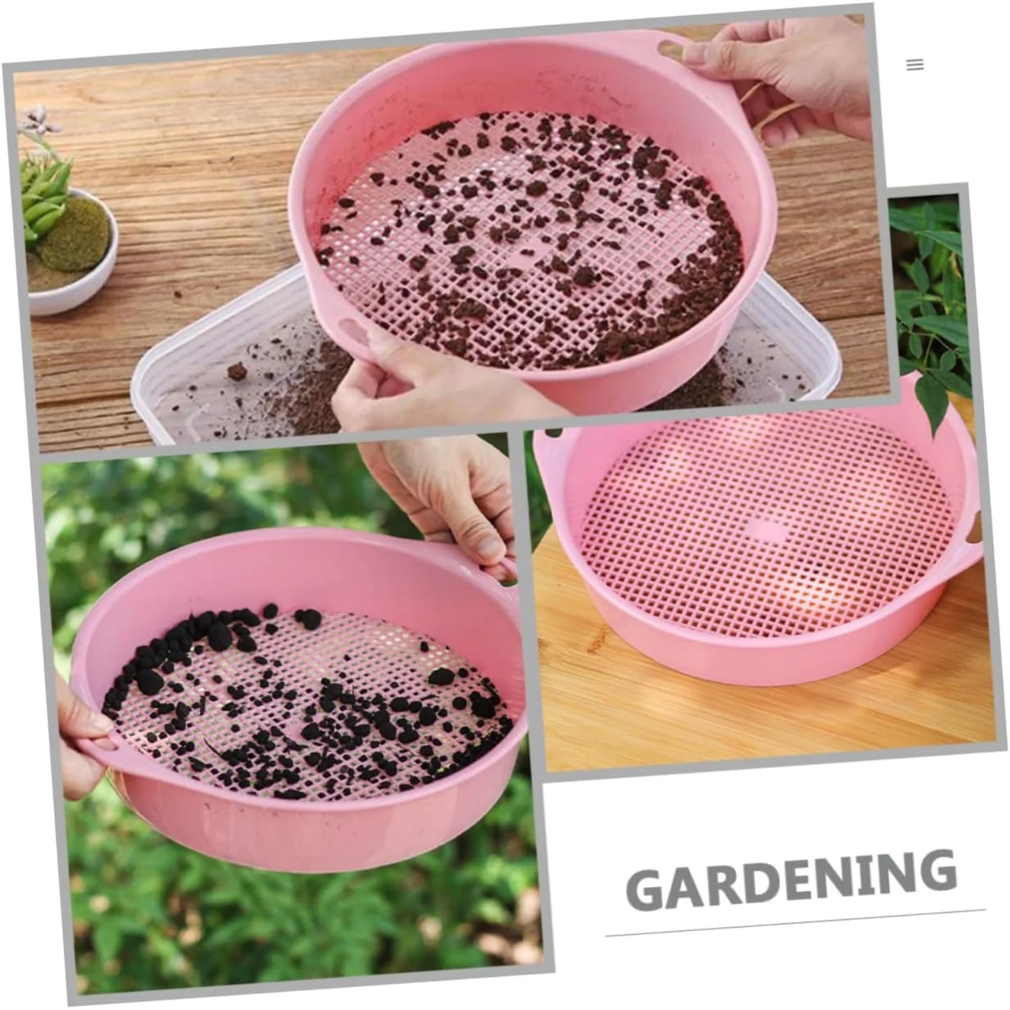 1 Set Gardening Soil Sieve Sifting Tool for Garden Plastic Soil Sieve Shovels Planting Tool Garden Soil Sifter Shovels Gardening