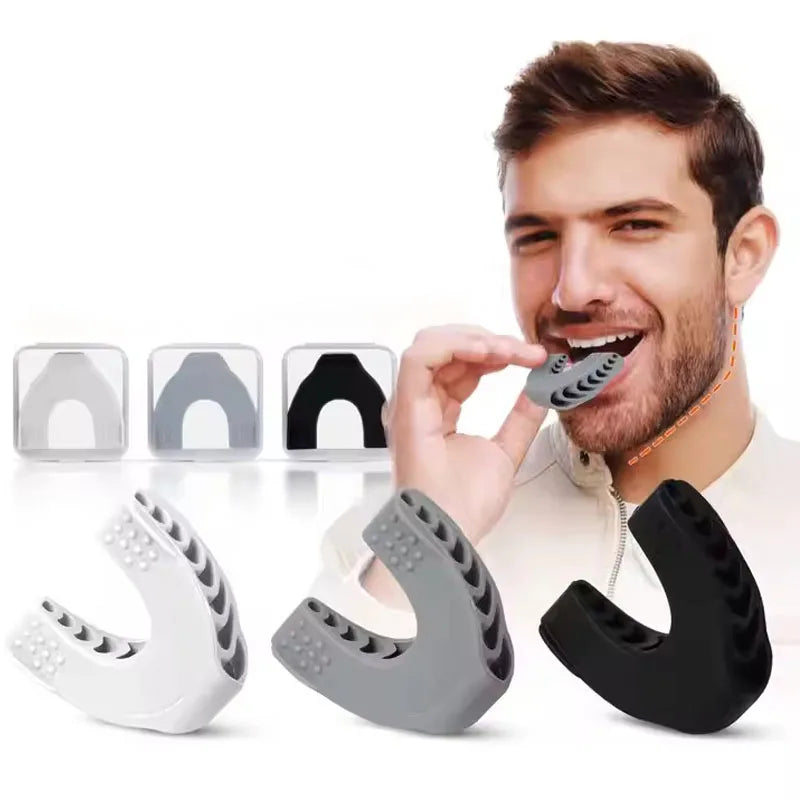 40/50/60LBS Silicone U Shape Jaw Line Exerciser Face Facial Muscle Trainer Neck Toning Jawline Jaw Chew Double Chin Reducer