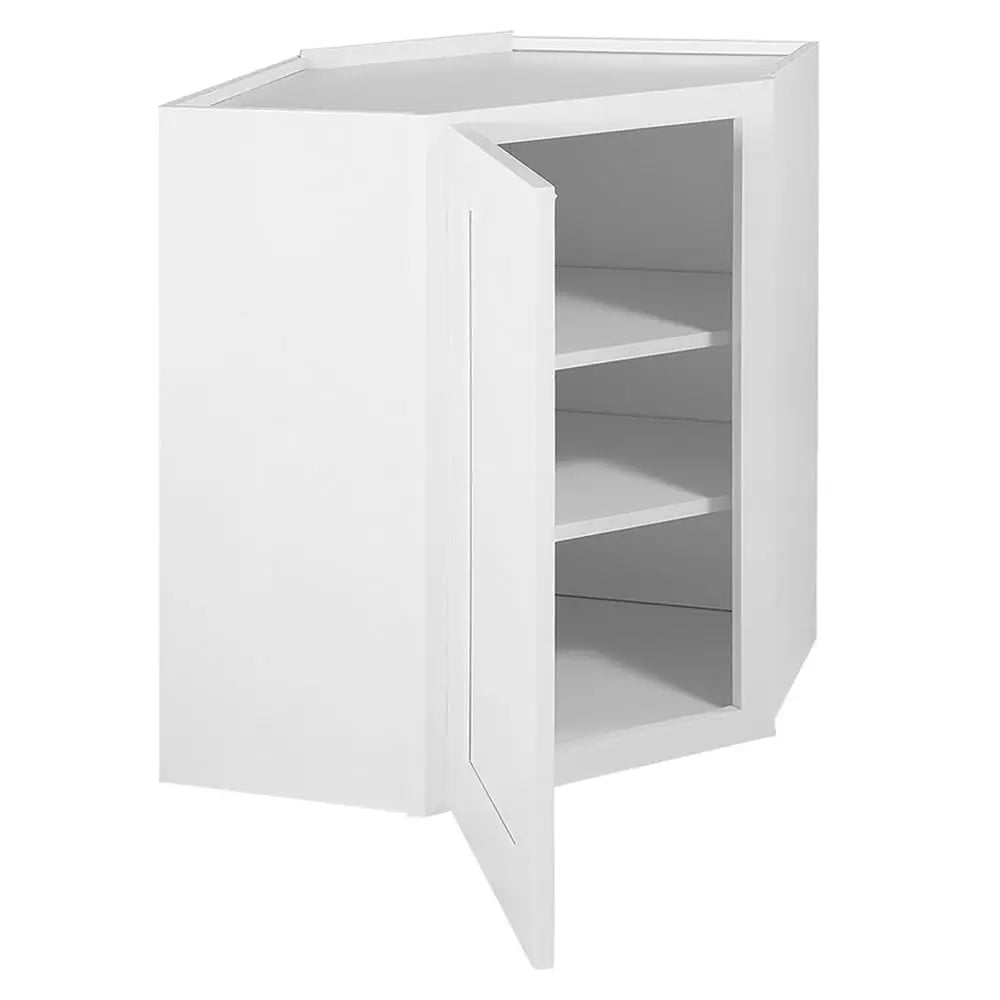 Brookings Shaker Unassembled Corner Wall Kitchen Cabinet Wac2430, 24 W X 12 D X 30 H, Painted White, Solid Wood, , 561779