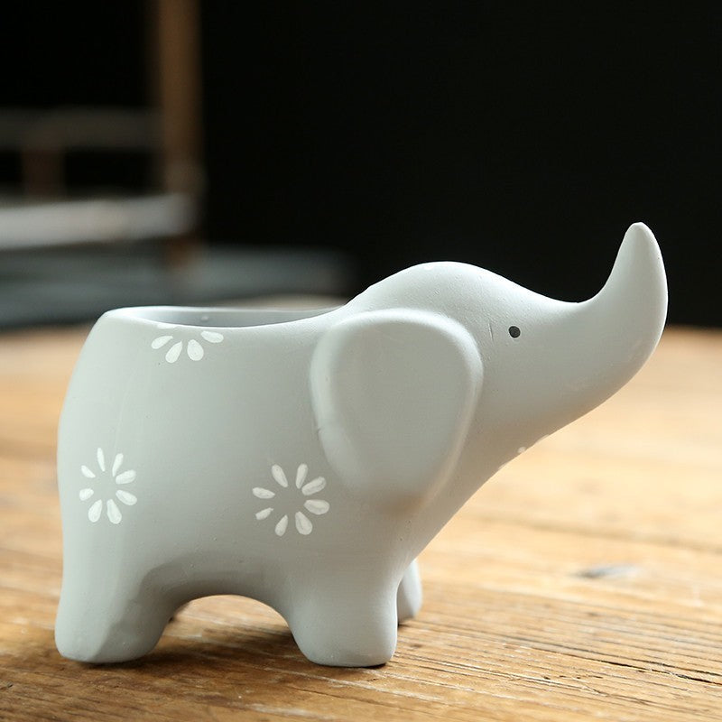 Ceramic Creative Elephant Cute Succulent Flower Pot