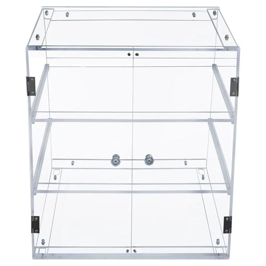 3 Tier Premium Clear Acrylic Bread Box, Professional-Grade Retail Bakery Pastry Display Case With Removable Trays And Magnetic