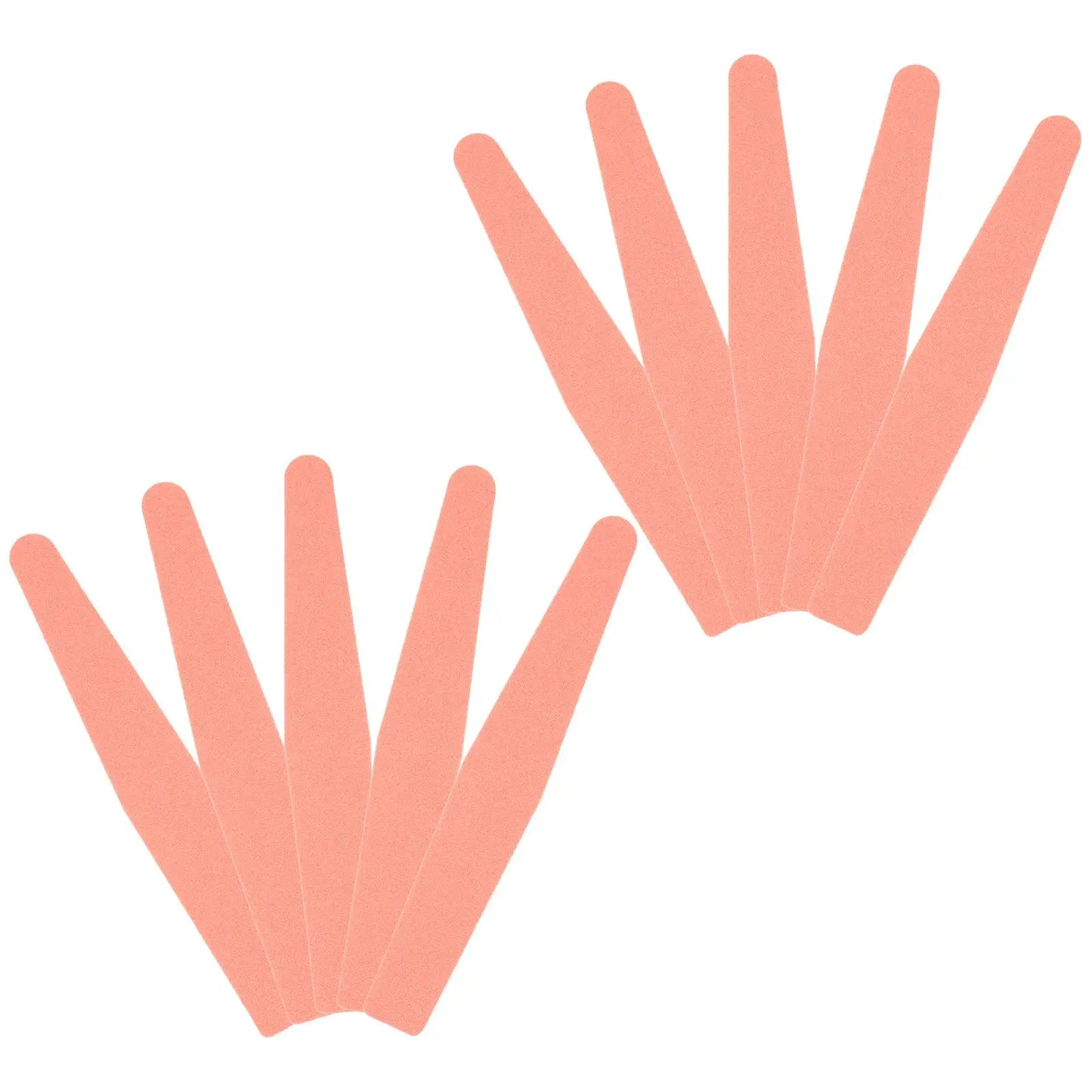 10pcs Double Sided Nail Files Colorful Orange Builder Gel Tool Mini Buffer Board Sanding Removal Manicure Salon Use