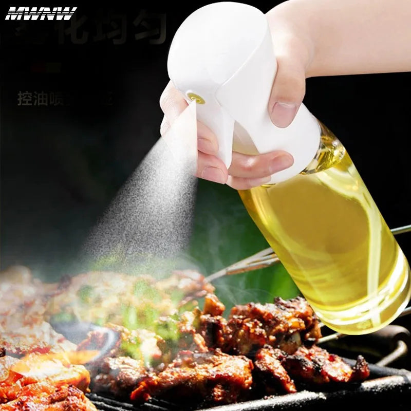 500ml Black Kitchen Oil Bottle Cooking Oil Spray 200ml Pneumatic Spray Bottle Fitness Barbecue Spray Oil Dispenser for Barbecue