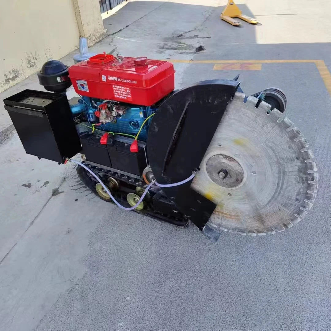 Construction Crawler Road Cutting Machine  Double Blade Concrete Cutting Machine
