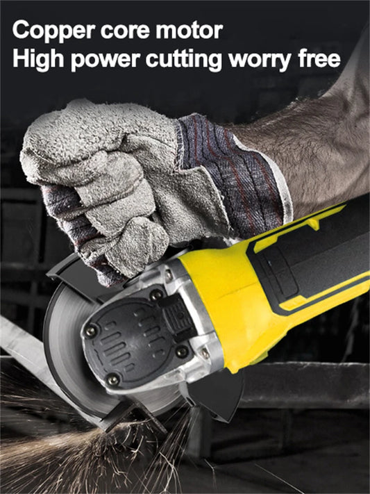Brushless Angle Grinder For Makita 21V Battery(No Battery) 100mm/125mm Flat Head Angle Grinder Bare Machine Tool Cutting Machine